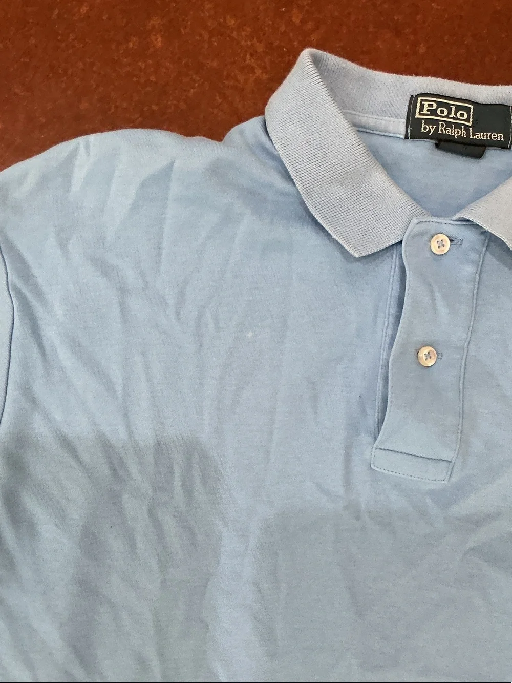 Ralph Lauren Light Blue Polo with White Trim